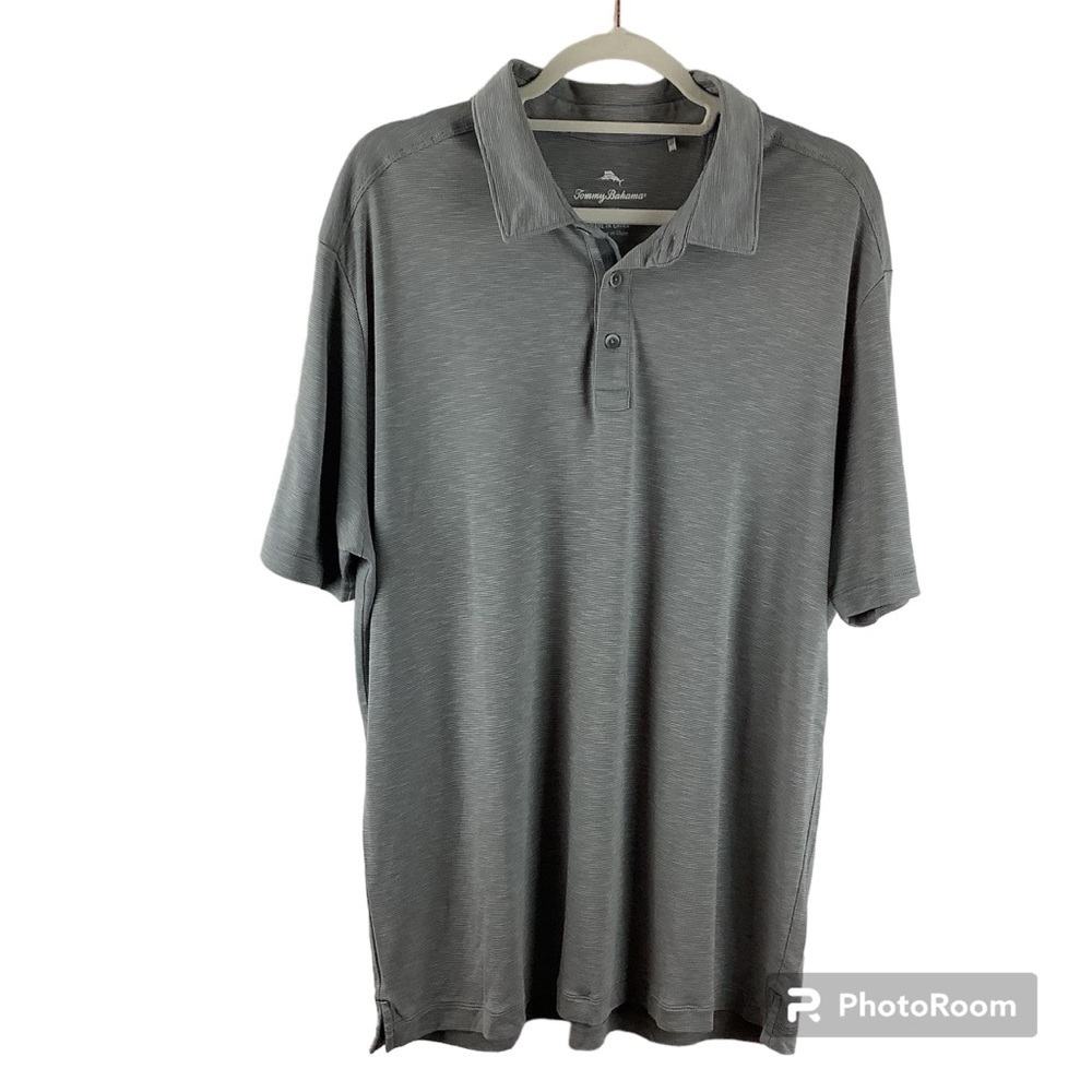 Tommy Bahamas Gray La Jolla Cove Polo Shirt size XL